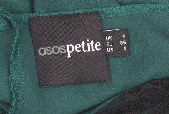 Womens UK Size 8 ASOS Green Camisole Blouse