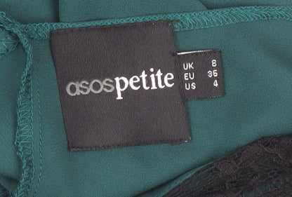 Womens UK Size 8 ASOS Green Camisole Blouse