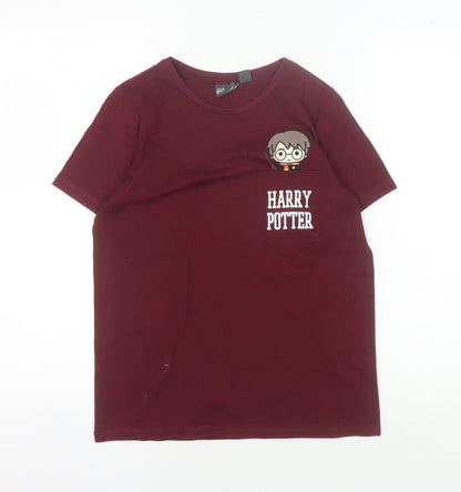 Harry Potter Unisex Kids Red Graphic T-Shirt - Size L