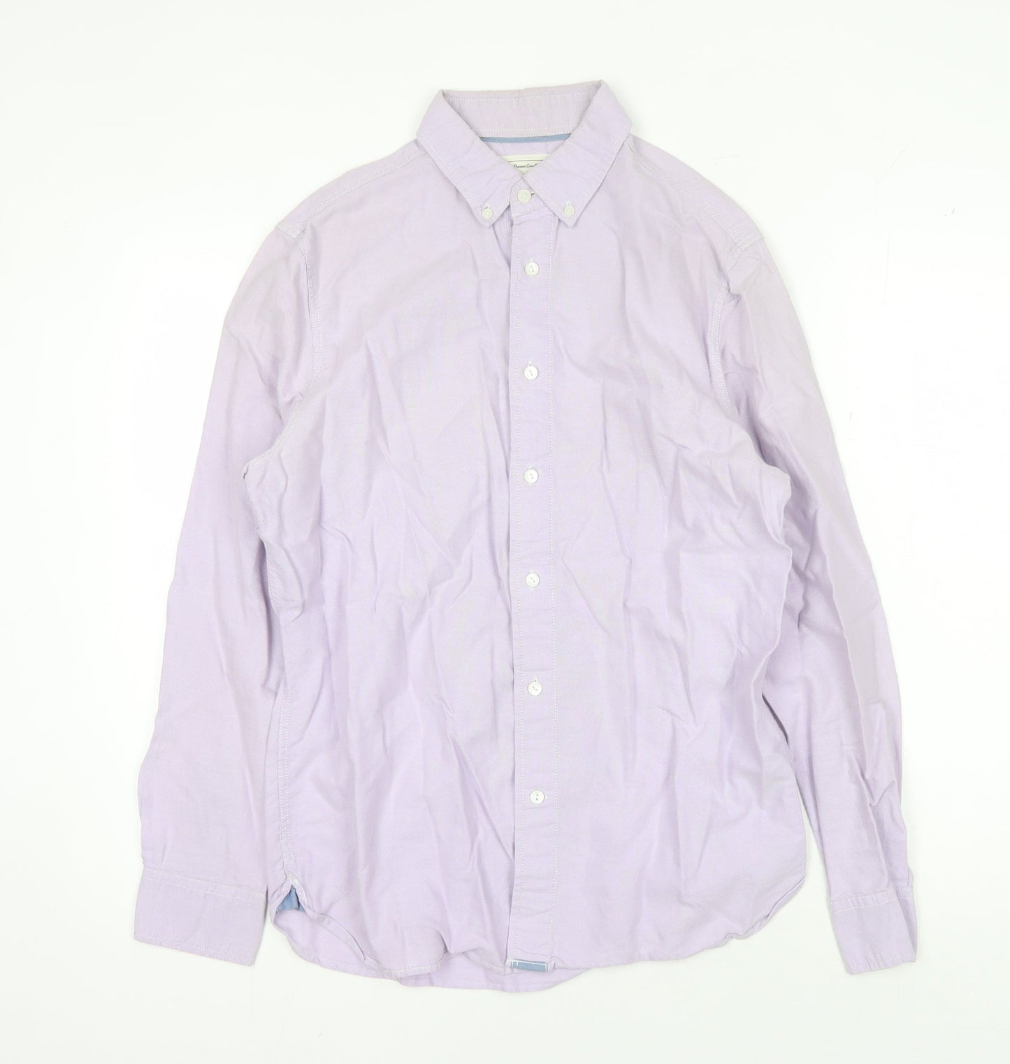 Jasper Conran Men's Purple Cotton Button-Up Shirt M