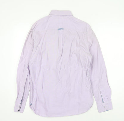 Jasper Conran Men's Purple Cotton Button-Up Shirt M