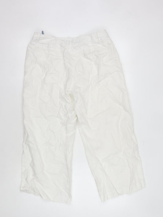 Womens UK Size 10 Oasis   White Trousers