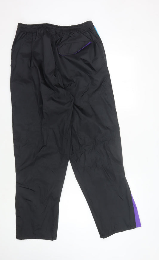 Outdoor Scene Men's Black Windbreaker Trousers L