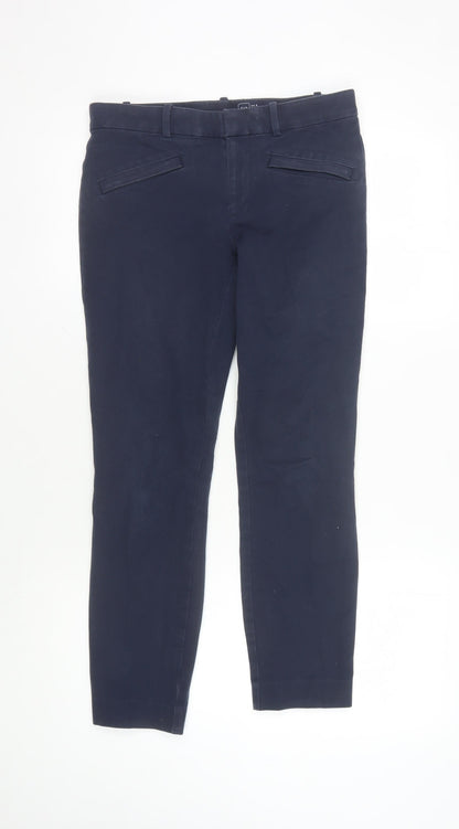 Womens UK Size 4R Gap Slim Fit Casual Workwear Blue Trousers