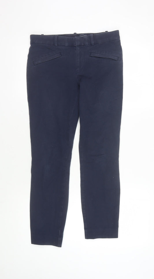 Womens UK Size 4R Gap Slim Fit Casual Workwear Blue Trousers