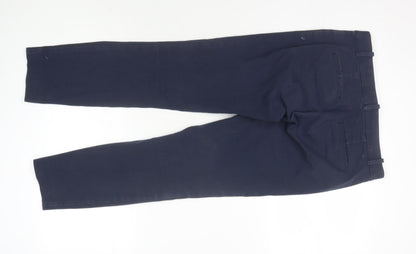 Womens UK Size 4R Gap Slim Fit Casual Workwear Blue Trousers