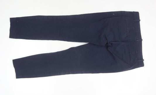 Womens UK Size 4R Gap Slim Fit Casual Workwear Blue Trousers
