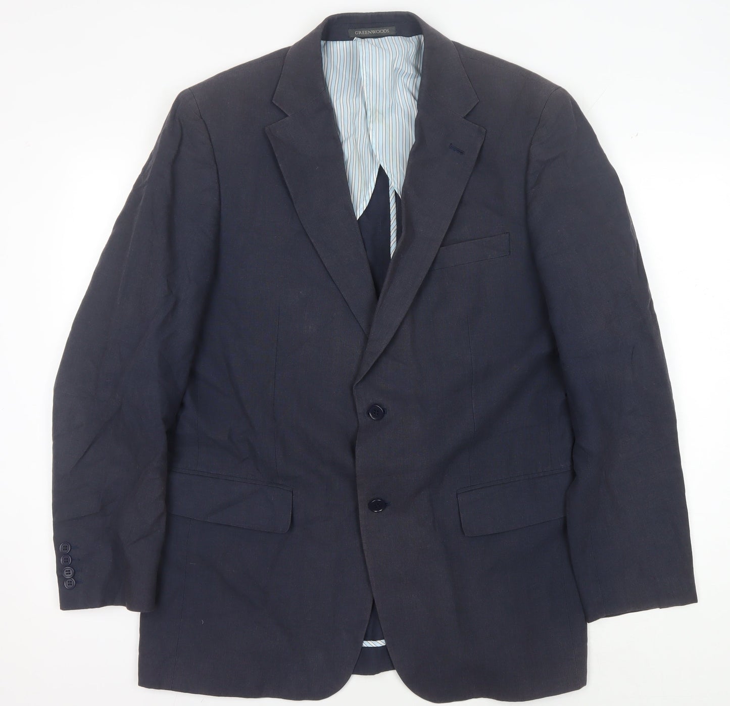 Mens UK Size 42 Greenwoods Regular Blue Suit Jacket