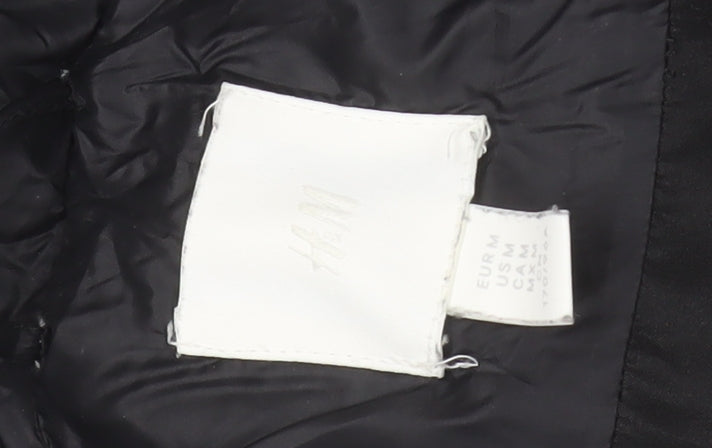 H&M Black Women's Puffer Jacket M - Winter Casual Style