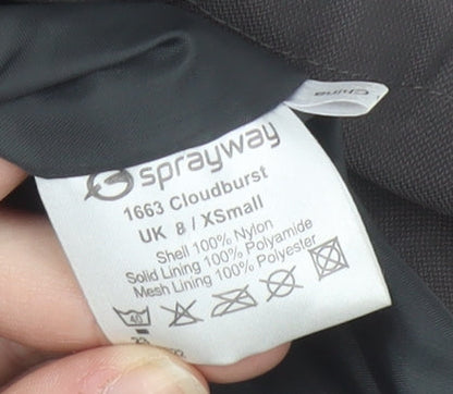 Womens UK Size 8 Sprayway Grey Rain Coat