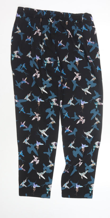Womens UK Size 12 Oasis Regular Fit  Black Trousers