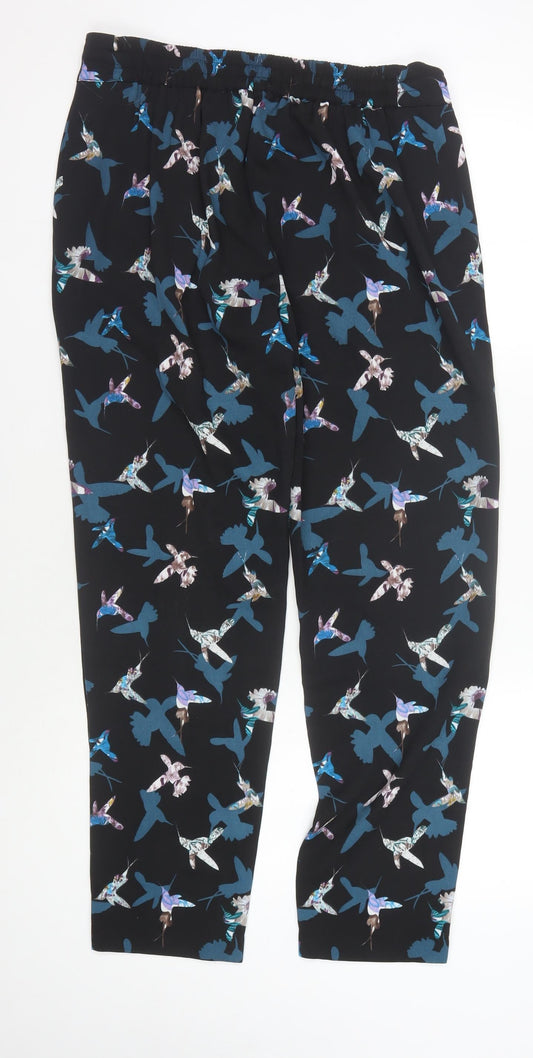 Womens UK Size 12 Oasis Regular Fit  Black Trousers