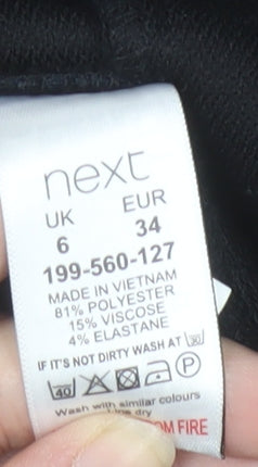 Next Women's Black Double-Breasted Blazer Size 6