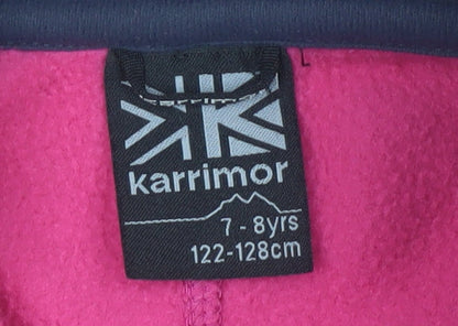 Karrimor Girls Pink 1/4 Zip Fleece Sweatshirt 7-8 Years