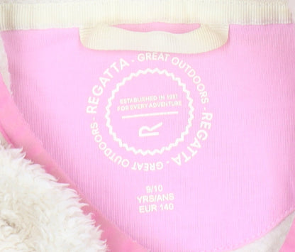 Regatta Girls Ivory Fleece Hoodie 10 Years - Cosy Pullover