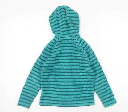 Craghoppers Girls Green Striped Fleece Jacket 7-8 Years