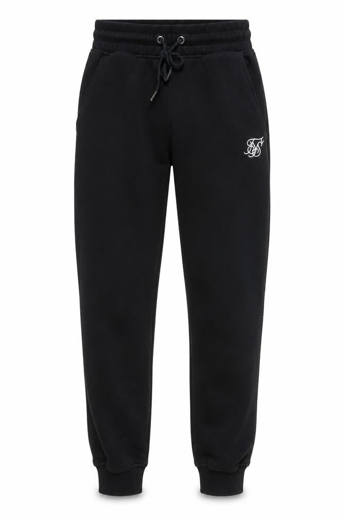Mens UK Size S SikSilk Regular Fit Jogger Black Trousers
