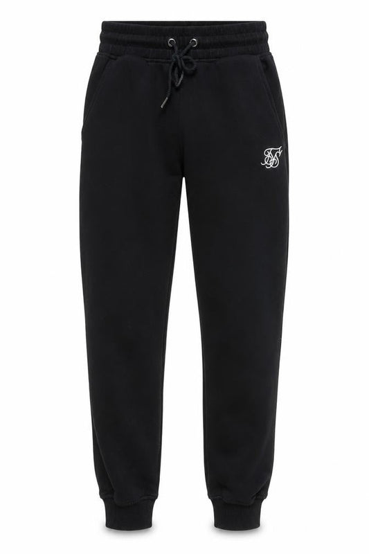 Mens UK Size S SikSilk Regular Fit Jogger Black Trousers
