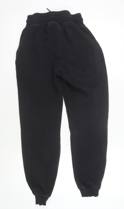 SikSilk Men's Black Jogger Trousers S, Elastic Waist