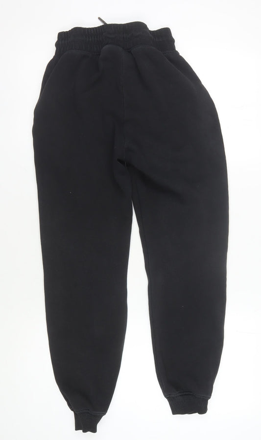 SikSilk Men's Black Jogger Trousers S, Elastic Waist