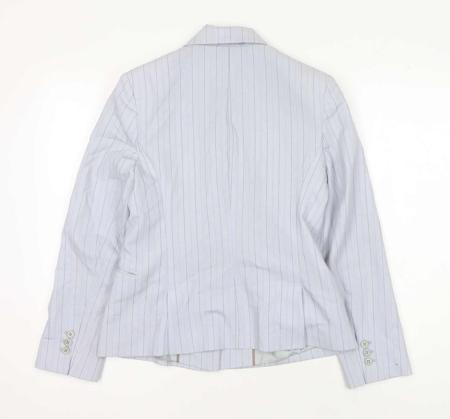 Precis Petite Women's White Pinstripe Blazer Size 10