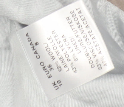 Precis Petite Women's White Pinstripe Blazer Size 10