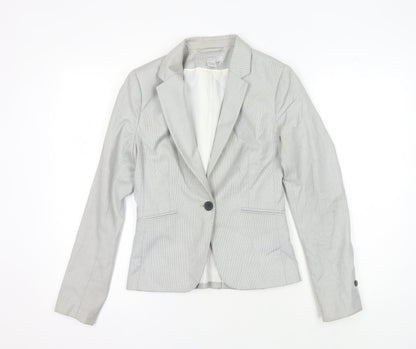 H&M Women's Grey Blazer, Size 6, Slim Fit, Business