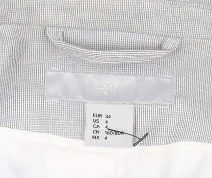 H&M Women's Grey Blazer, Size 6, Slim Fit, Business