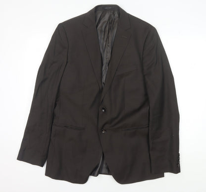 Zara Men's Brown Wool Blazer Classic Fit Size 40