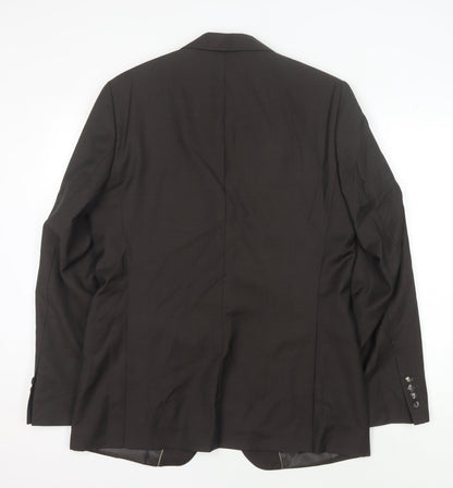 Zara Men's Brown Wool Blazer Classic Fit Size 40