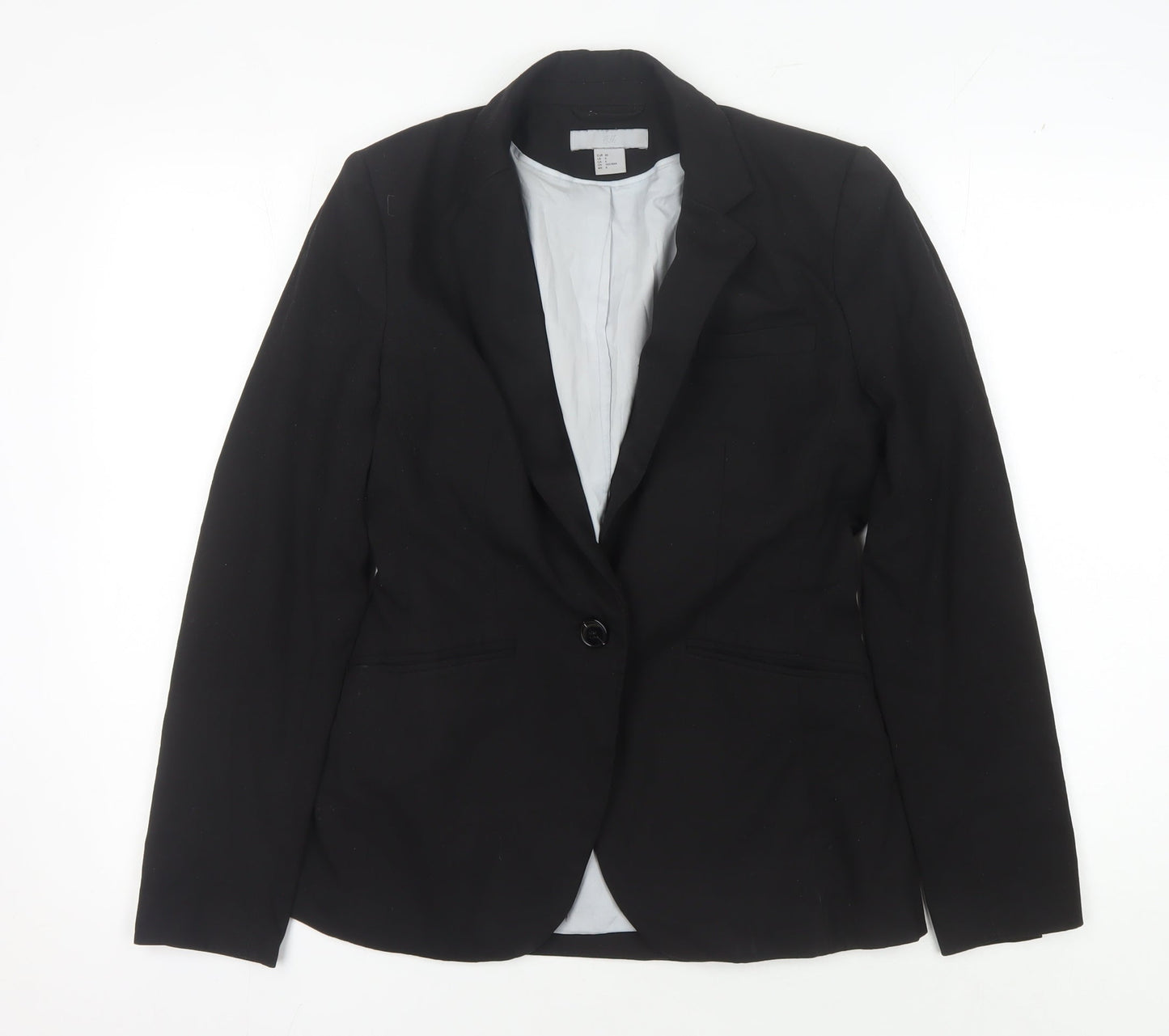 H&M Women's Black Blazer Size 8 Regular Fit