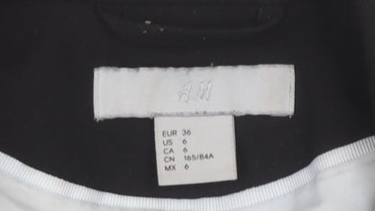 H&M Women's Black Blazer Size 8 Regular Fit