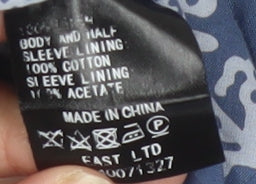 East Women's Blue Blazer - Size 12, Cotton, Casual