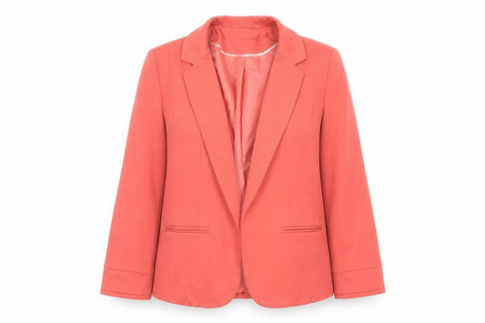 Front view of Wallis Women's Red Blazer, UK 10, Regular Fit Casual