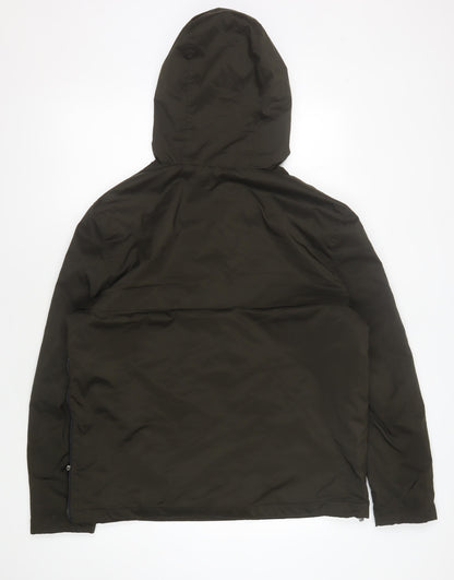 Zara Man Green Anorak Jacket, Size L, Hooded Casual