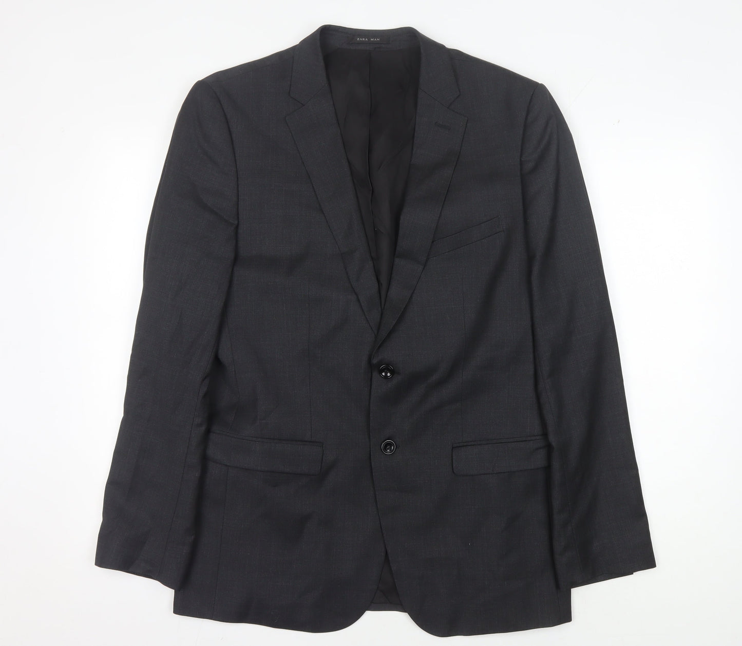 Mens UK Size 42 Zara Regular Black Suit Jacket