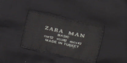 Mens UK Size 42 Zara Regular Black Suit Jacket