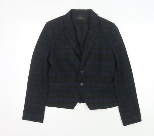Zara Women's Multicoloured Plaid Blazer L