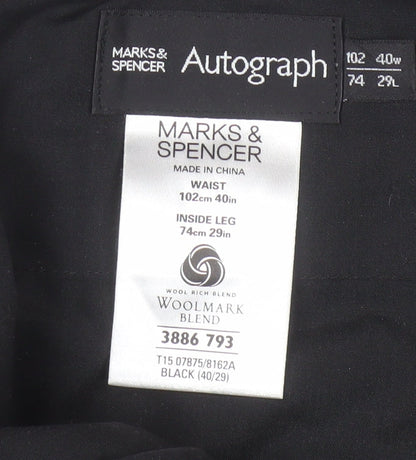 Marks and Spencer Men's Black Trousers, Size L