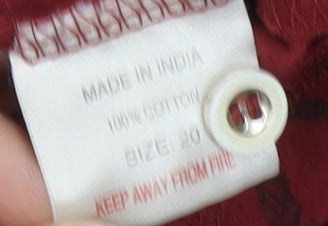 Originals Red Women's Button-Up Top Size 20