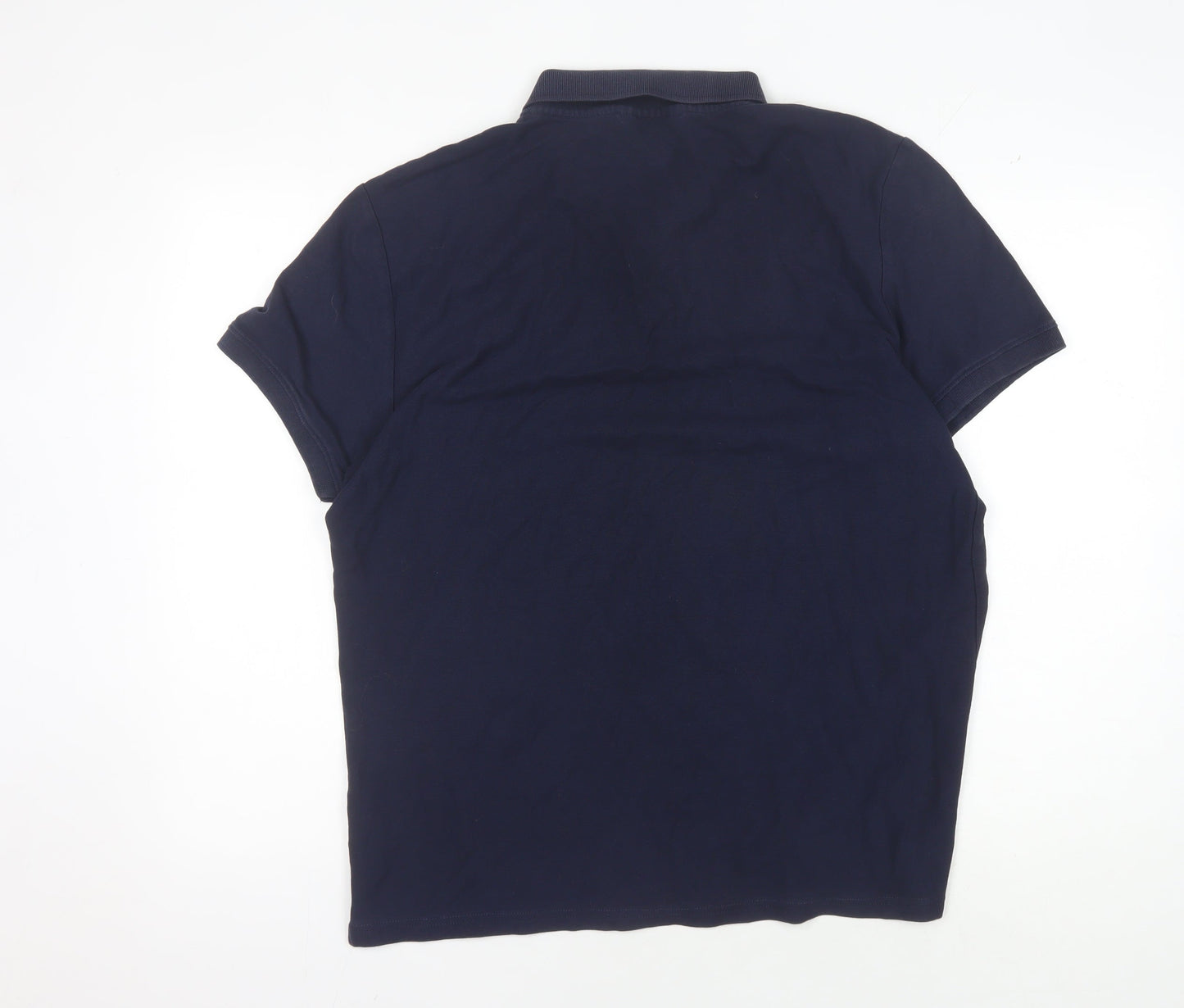 Calvin Klein Men's Blue Cotton Polo Slim Fit