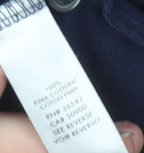 Calvin Klein Men's Blue Cotton Polo Slim Fit