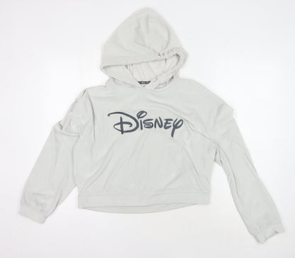 Disney Women’s Grey Hooded Long Sleeve Top