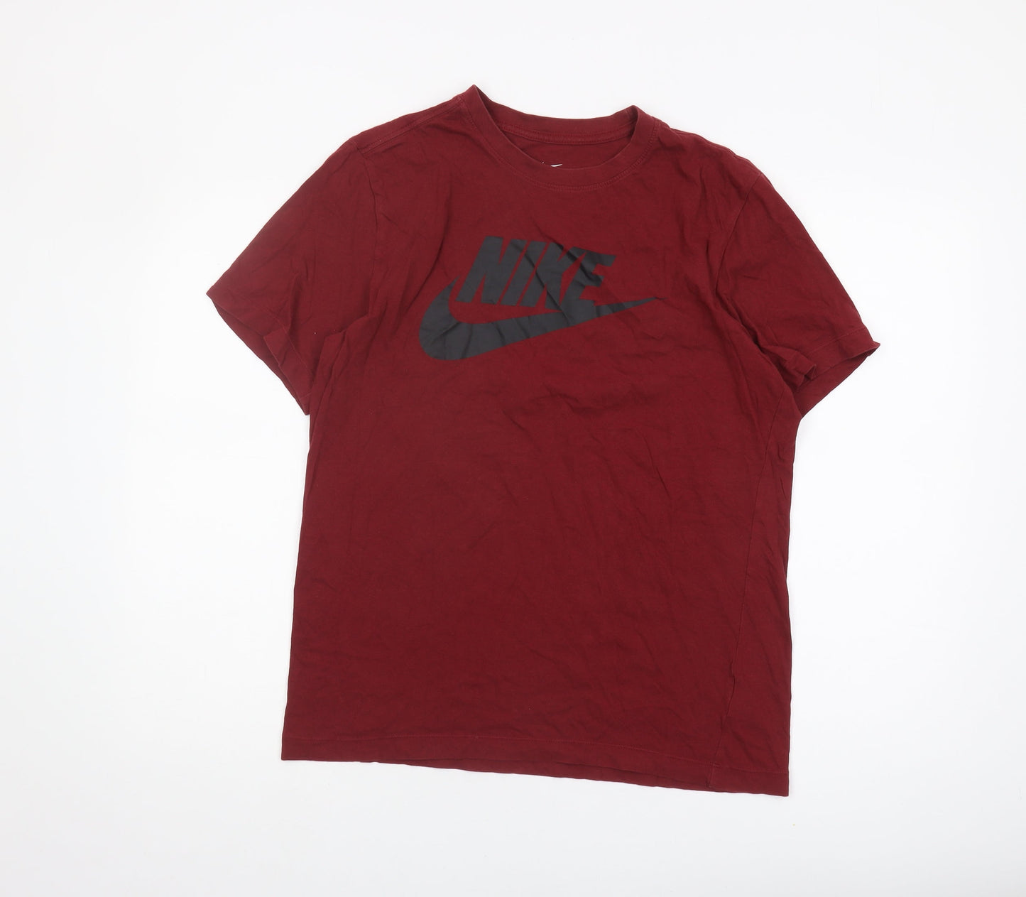 Nike Men's Red Medium Logo T-Shirt