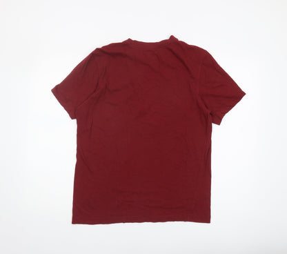Nike Men's Red Medium Logo T-Shirt