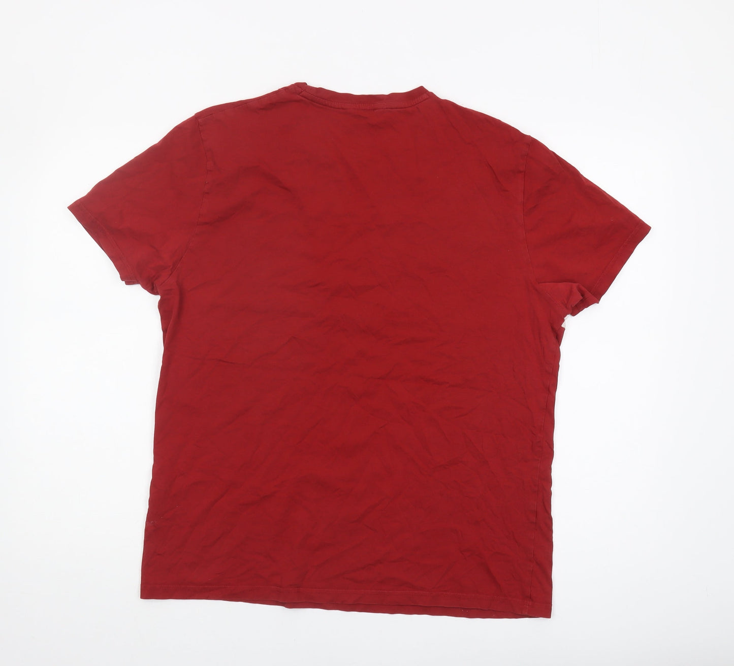 Ben Sherman Men's Red and white t-shirt Size L