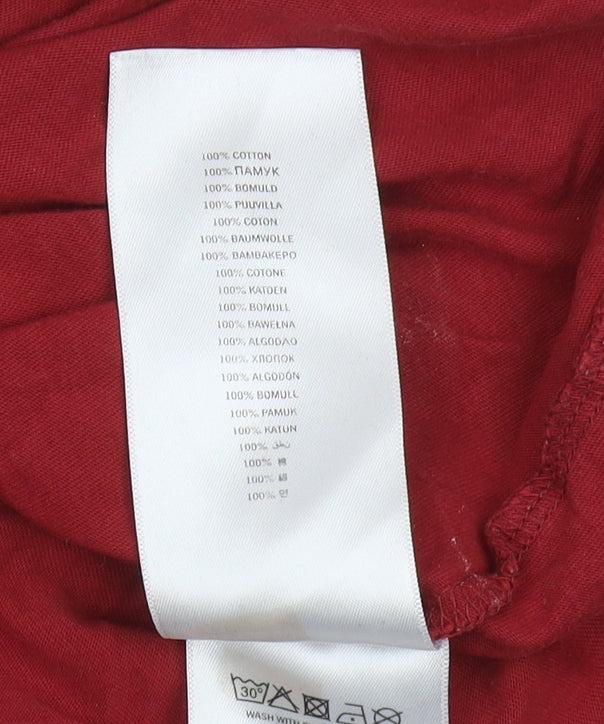 Ben Sherman Men's Red and white t-shirt Size L