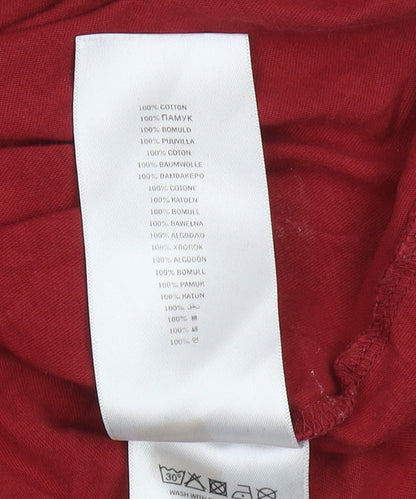 Ben Sherman Men's Red and white t-shirt Size L