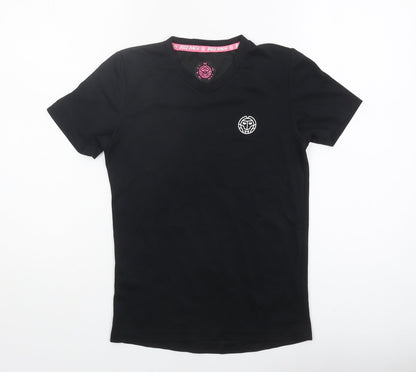 Bidi Badu Girls Black V-Neck T-Shirt Modal Blend - 11-12 Years