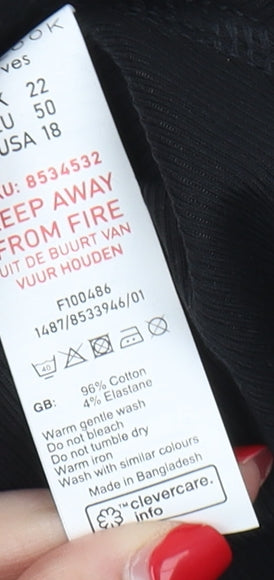 New Look Women's Black Plus Size Bodysuit - Size 22